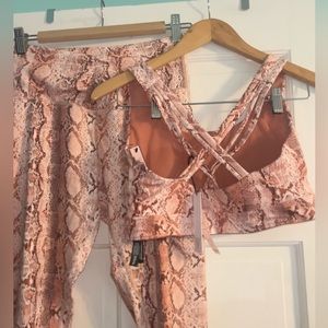Victoria's Secret Victoria’s Secret On Point pink snakeskin set